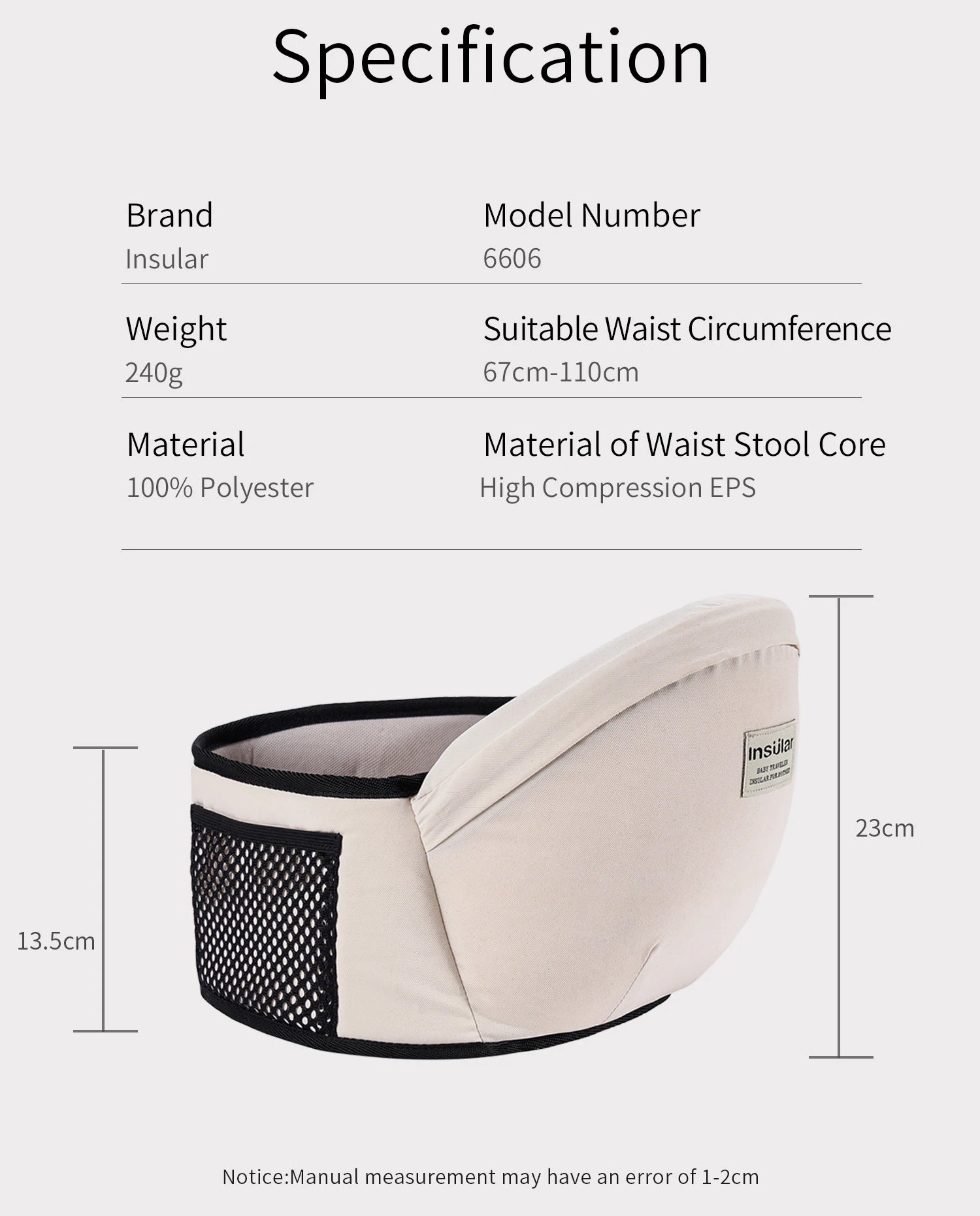 Siège de hanche ergonomique (Hipseat)