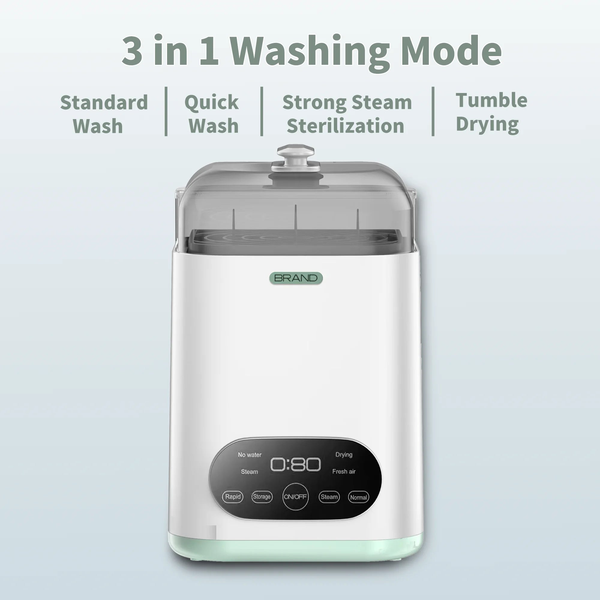 New Automatic Baby Bottle Washing Machine Quick Washing Steam Sterilization Drying Integrated Large Capacity Suitable for Babies