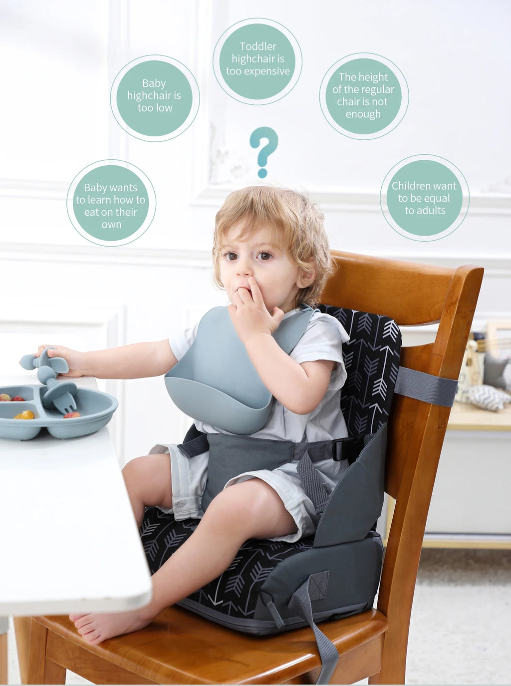 Rehausseur de chaise nomade pliable